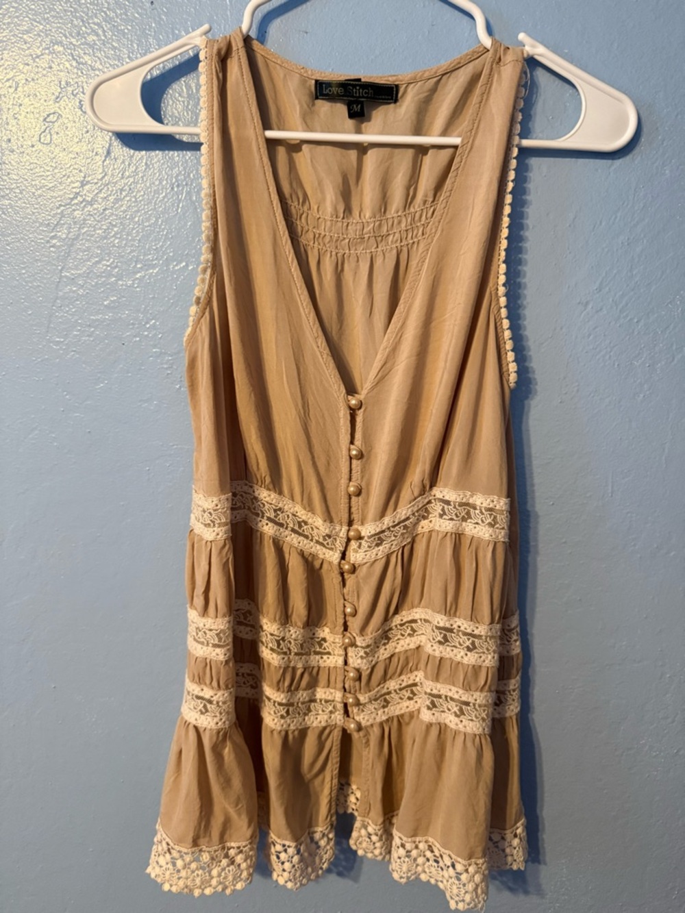 3 for $30! 💅🏻 Love Stitch Lace Trim Button Front Tunic Bundle SALE! 💅🏻